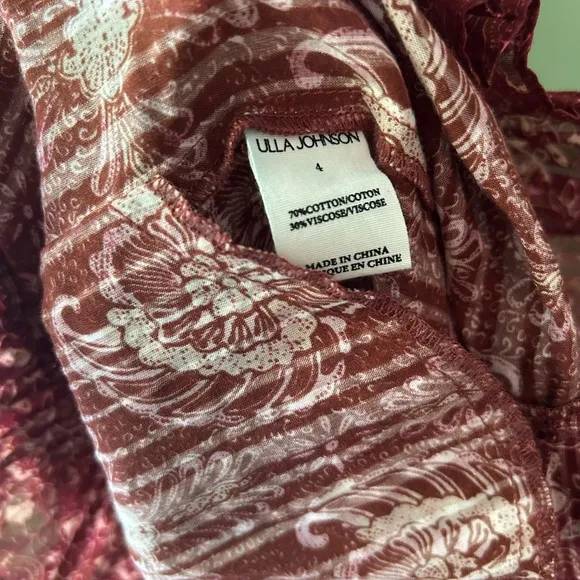 Ulla Johnson | Adele Mini Dress in Amaranthus | Sz 4