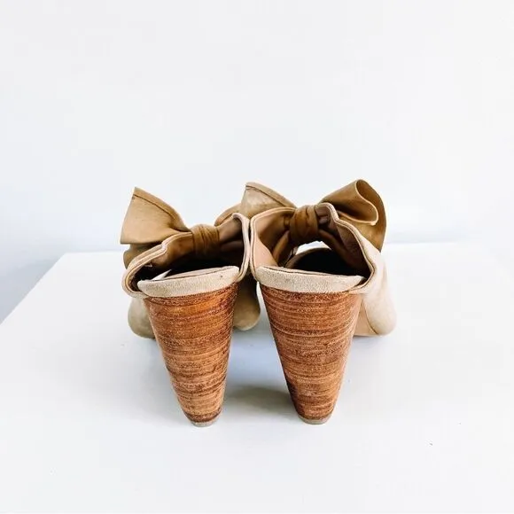 Ulla Johnson Heel Suede Lucia Bow Mule
