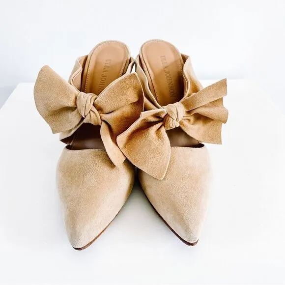 Ulla Johnson Heel Suede Lucia Bow Mule