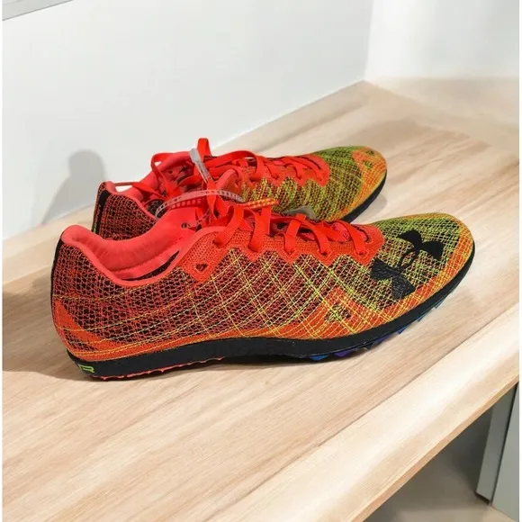 Under Armour 3022516 Sprint Pro 3 Track &amp; Field Spike Shoes US 8.5 Orange
