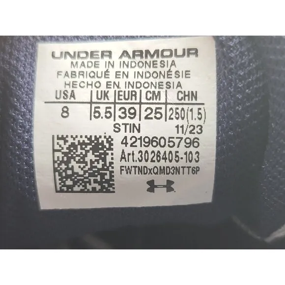 Under Armour Charged Breathe 2 Knit Woman Spikeless Golf Shoes Size 8