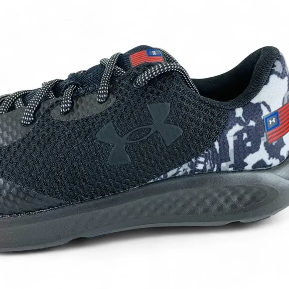 Under Armour Charged Pursuit 3 Freedom USA Black Men's Running Shoes 3025384-001