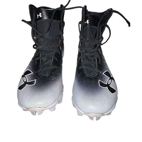 Under Armour Highlight RM Football Cleats Shoes Black White Men's size‎ 9