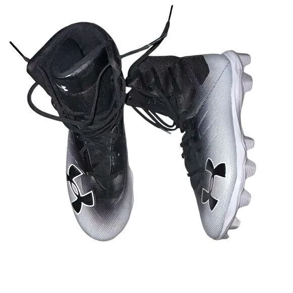 Under Armour Highlight RM Football Cleats Shoes Black White Men's size‎ 9