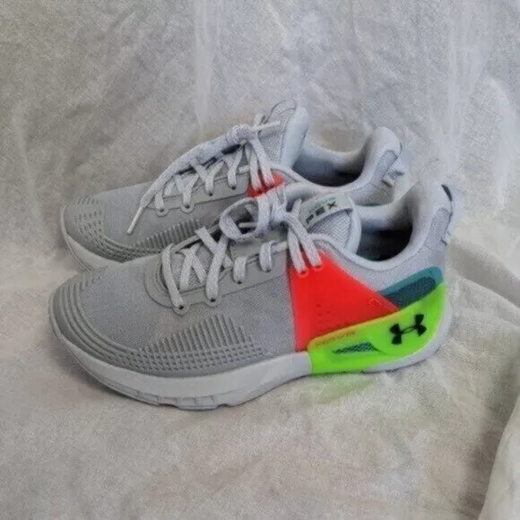 Under Armour HOVR Apex Grey Orange Size 6 Women