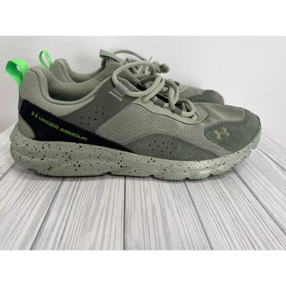 Under Armour Men’s 11.5 Gray Neon Green Charged Verssert Running Shoes Speckle