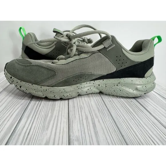 Under Armour Men’s 11.5 Gray Neon Green Charged Verssert Running Shoes Speckle