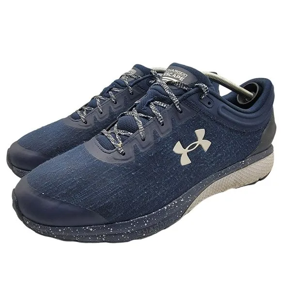 Under Armour Mens Size 14 Charged Escape 3 Evo Blue Running Shoes - 3023878-400