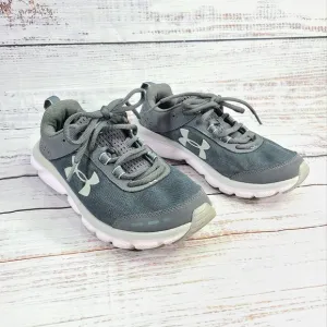 Under Armour Womens Charged Assert Gray Running Shoes Sneakers Size 7.5