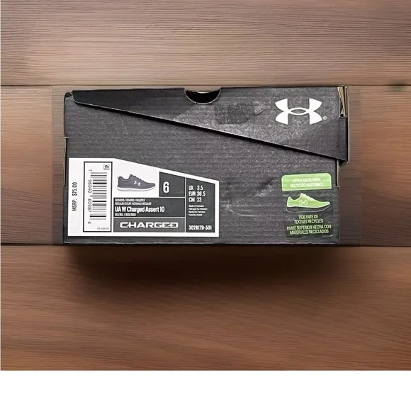 Under Armour Womens UA Charged Assert 10 Running Shoes Size 8.5 Blue 3026179