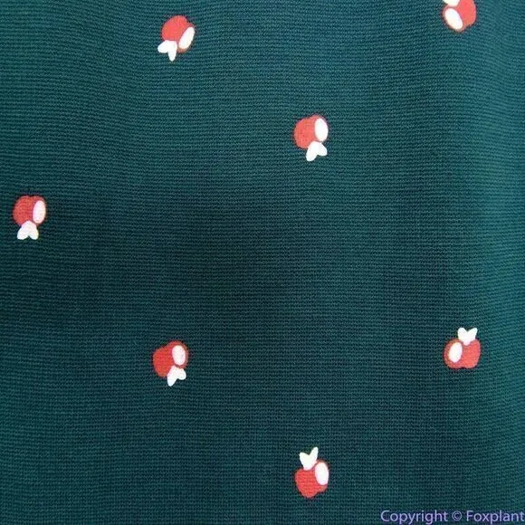 Unique Vintage X GB Green Apple Print‎ Fit And Flare Dress, 0XL
