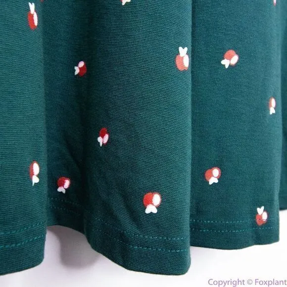 Unique Vintage X GB Green Apple Print‎ Fit And Flare Dress, 0XL