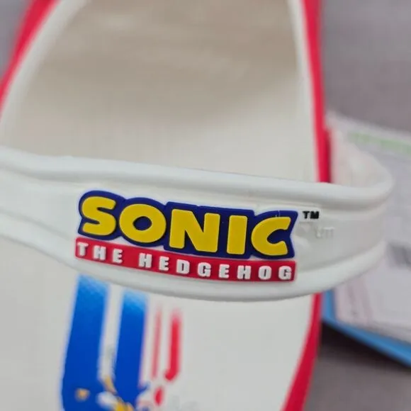 Unisex Sega Sonic The Hedgehog Classic Crocs Red White Mens 11 Womens 13‎