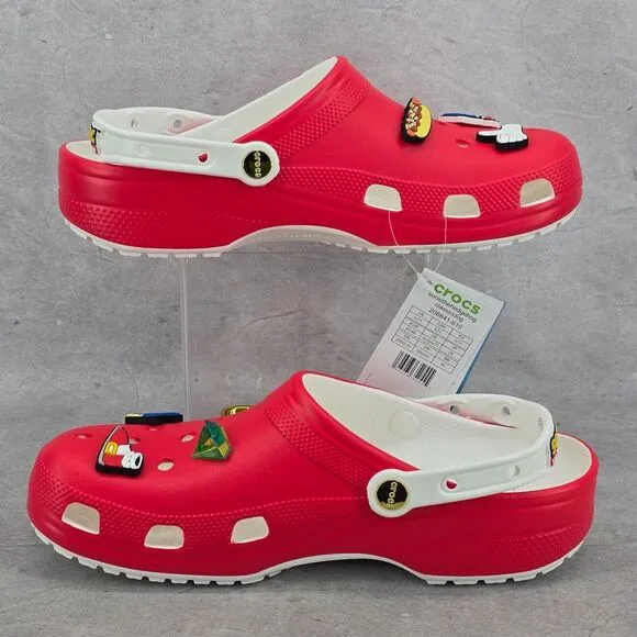 Unisex Sega Sonic The Hedgehog Classic Crocs Red White Mens 11 Womens 13‎
