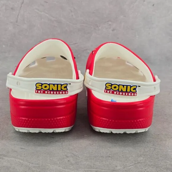 Unisex Sega Sonic The Hedgehog Classic Crocs Red White Mens 11 Womens 13‎