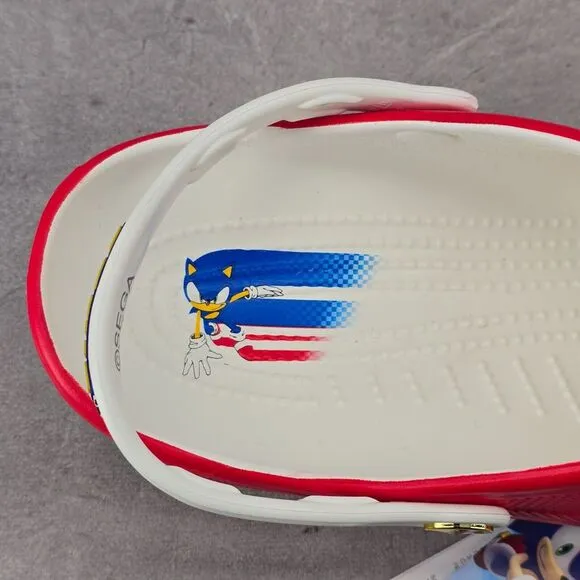 Unisex Sega Sonic The Hedgehog Classic Crocs Red White Mens 11 Womens 13‎
