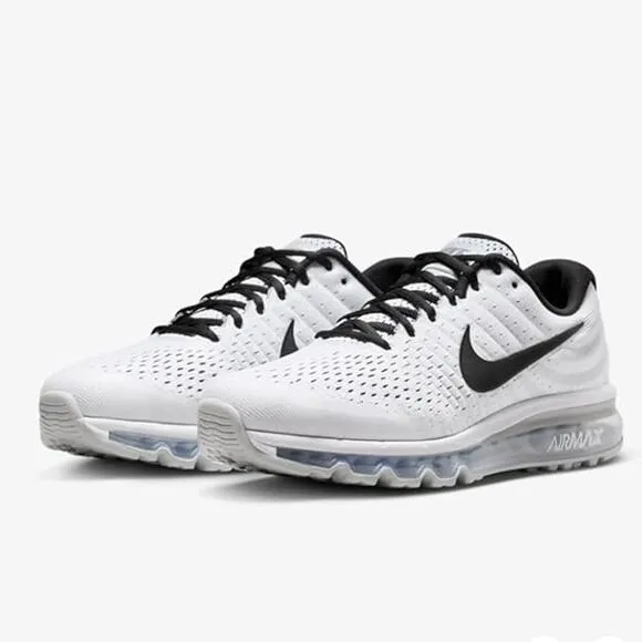 USED Nike Mens Air Max 2017 &quot;White/Black&quot; Shoes-Size 7.5