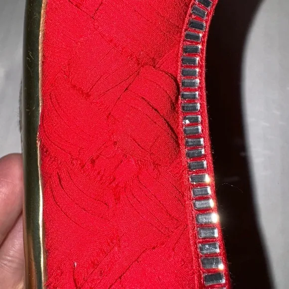 Valentino Garavani Red Slingback Peeptoe Heels Size 37 EU Size 7 US