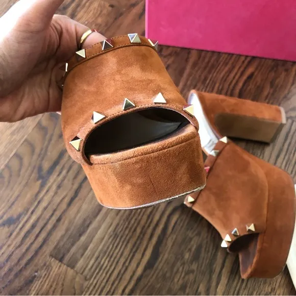 valentino garavani rockstud platform mules