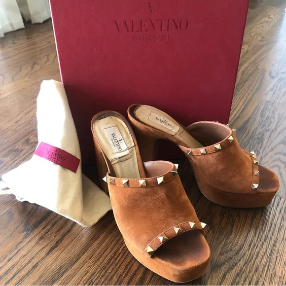 valentino garavani rockstud platform mules