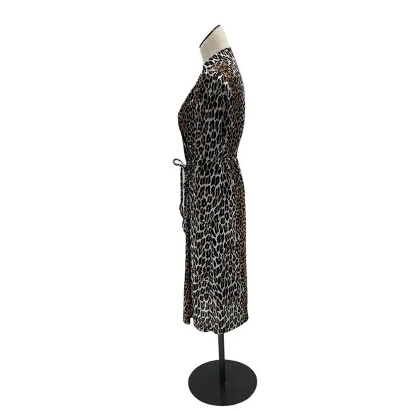 Vanity Fair Animal Print Matching Robe and Slip Skirt Set 70s 80s