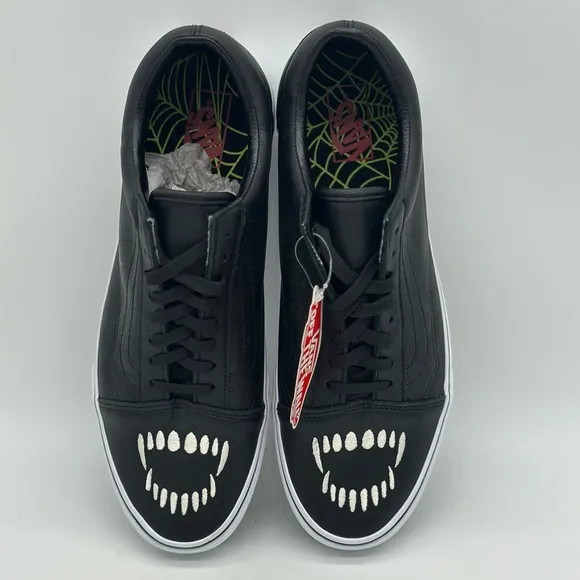 Vans Black and White Sneakers with Edgy Design