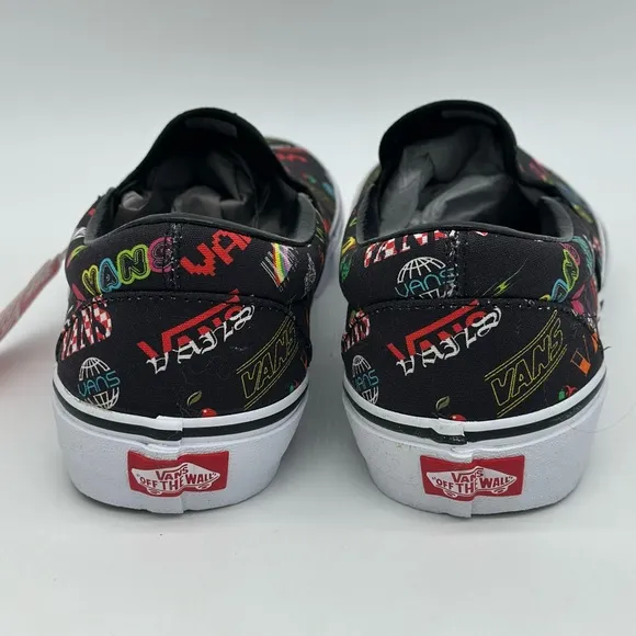 Vans Black Sneakers with Vibrant Pattern