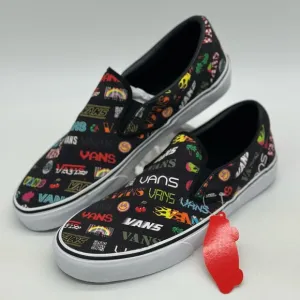 Vans Black Sneakers with Vibrant Pattern