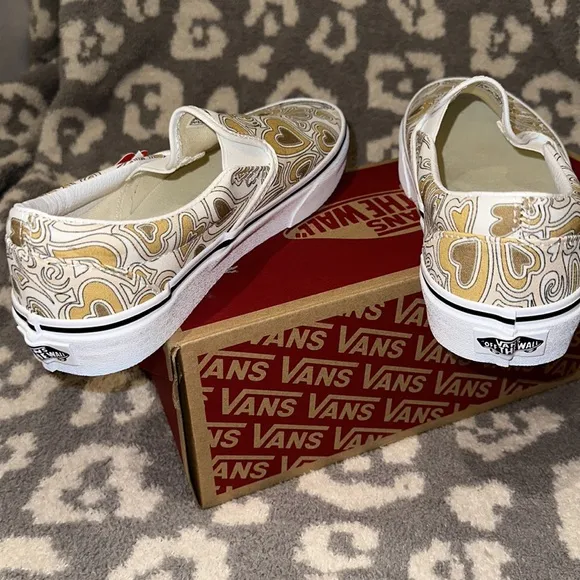 Vans Classic Slip-On Project X Trippy Hearts Multi/White Sneakers New