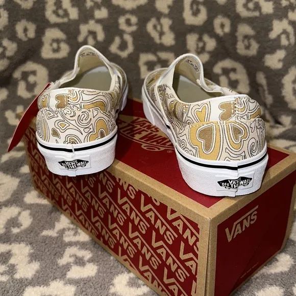 Vans Classic Slip-On Project X Trippy Hearts Multi/White Sneakers New