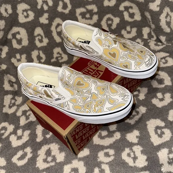 Vans Classic Slip-On Project X Trippy Hearts Multi/White Sneakers New