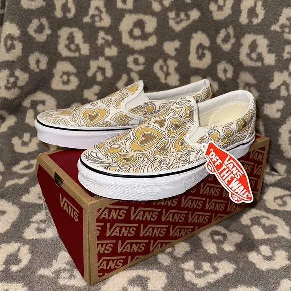 Vans Classic Slip-On Project X Trippy Hearts Multi/White Sneakers New