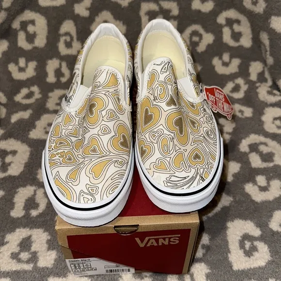 Vans Classic Slip-On Project X Trippy Hearts Multi/White Sneakers New