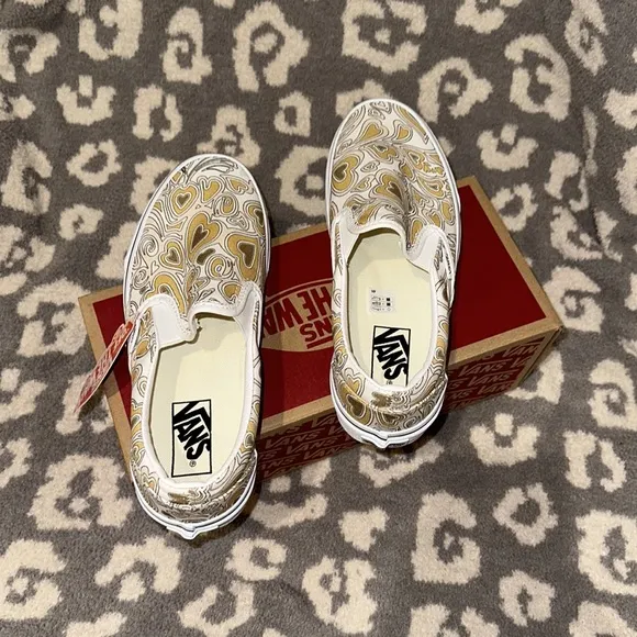 Vans Classic Slip-On Project X Trippy Hearts Multi/White Sneakers New
