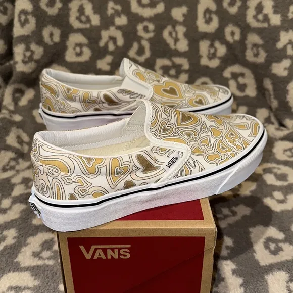 Vans Classic Slip-On Project X Trippy Hearts Multi/White Sneakers New