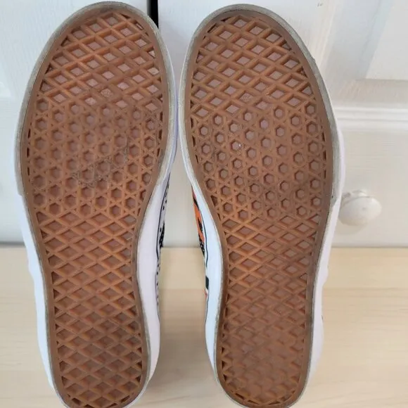 VANS Dalmatian Tiger Leopard Print Checkered Patchwork Slip-On Shoes Kids sz 7
