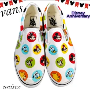 Vans Disney Anniversary Slip-ons Mickey Mouse Anniversary Limited Edition NWT