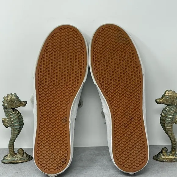 Vans Off the Wall Chevron Green &amp; Grey Shoes Men 7/Women 8.5 Sneakers