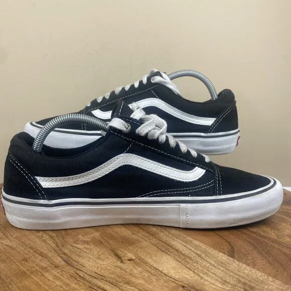 VANS PRO Old Skool Ultra Cush Mens Black And White Size 10.5 Skate Shoes