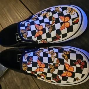 Vans Slip-On Shoes | Butterfly Checkerboard | Women’s 6.5