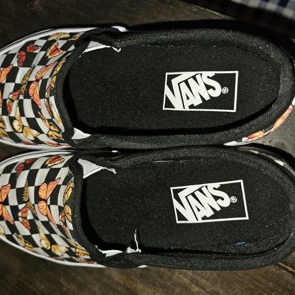 Vans Slip-On Shoes | Butterfly Checkerboard | Women’s 6.5