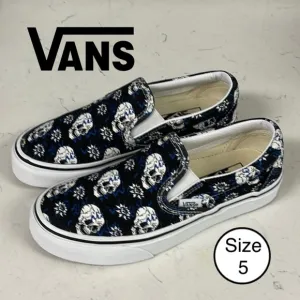 Vans Slip-Ons Flash Skulls Unisex Men’s 3.5 - Women’s 5 worn 4-5 times