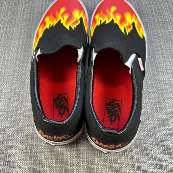 Vans x Flaming Hot Cheetos Shoes Mens 10.5 Slip Ons Sneakers