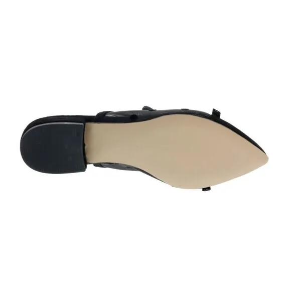 Ventutto Black Mesh Ballerina Flat Mule