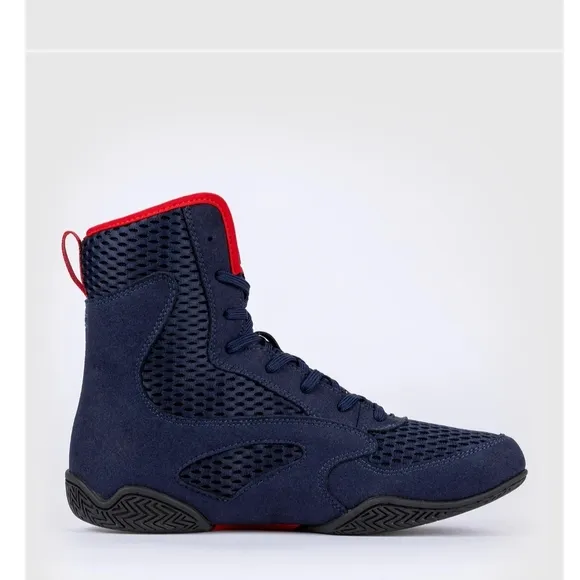 Venum Contender Men's Boxing Shoes - Navy Blue/Red Size 12.5