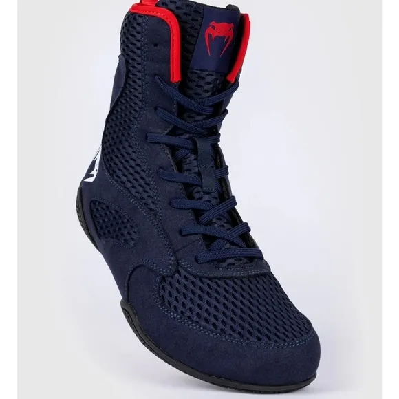 Venum Contender Men's Boxing Shoes - Navy Blue/Red Size 12.5