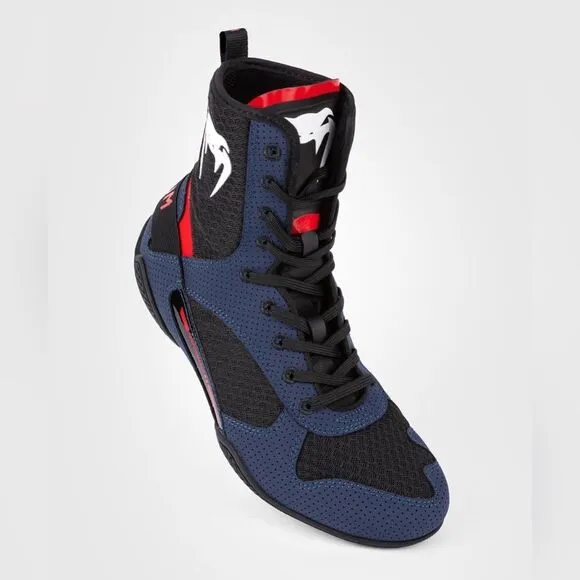 Venum Elite Boxing Shoes - Black/Blue/Red - Size 11.5