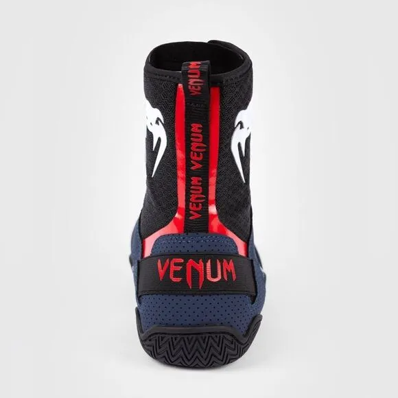 Venum Elite Boxing Shoes - Black/Blue/Red - Size 11.5