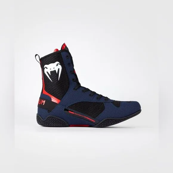 Venum Elite Boxing Shoes - Black/Blue/Red - Size 11.5