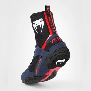 Venum Elite Boxing Shoes - Black/Blue/Red - Size 11.5